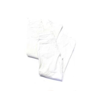3x1 NYC AMO Womens Raw Hem Chloe Crop Jeans White Cotton Size 25 Lot 2